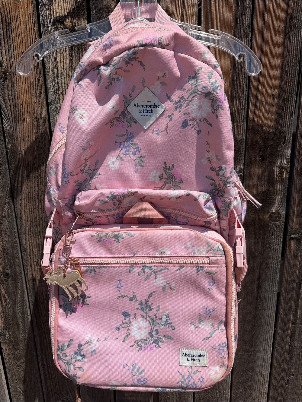 Abercrombie & Fitch Pink Floral Daypack Backpack